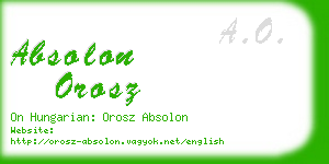 absolon orosz business card